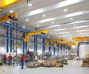 Konecranes Burckhardt Compression Krankonzept in Montagehalle