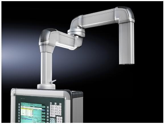 Rittal Bediengehäuse Comfort-Panel mit den Tragarmprofilen CP 120 und CP 60