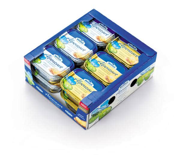 Meggle Butterkarton sortiert Meggle Butterkarton sortiert
