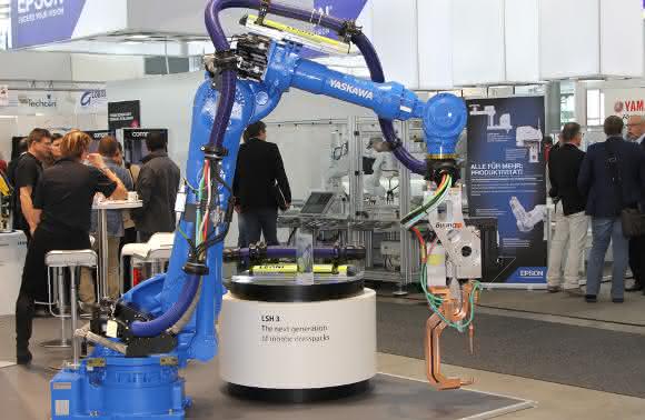 Roboter auf der Motek Roboter auf der Motek