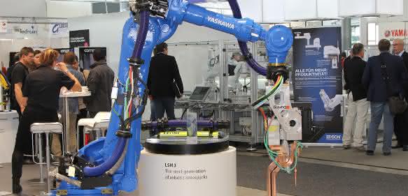 Roboter auf der Motek Roboter auf der Motek