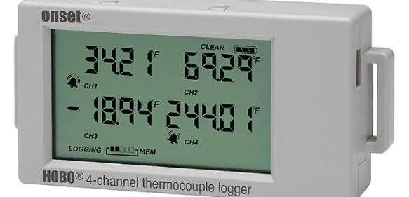 Speichert bis zu 1,9 Mio. Messwerte: Mehrkanal-Datenlogger für Thermoelemente