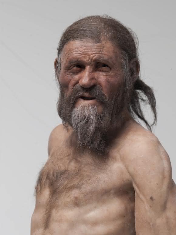 Rekonstruktion des „Ötzi". (Copyright: South Tyrol Museum of Archaeology, Foto Ochsenreiter)