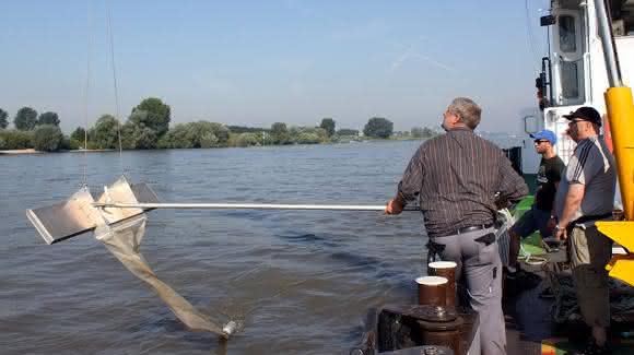 Probenentnahme im Niederrhein