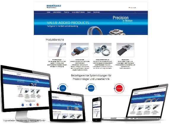 Präzisionslager und Lineartechnik: Rodriguez optimiert Website für mobile Endgeräte