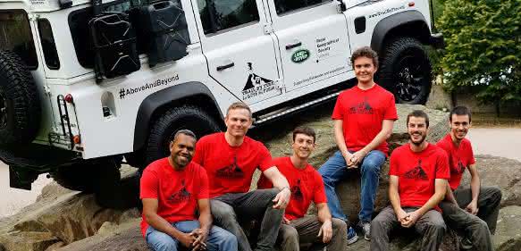 Das „Trail by Fire“-Team (von links): Dr. Philipson Bani, Dr. Ian Schipper, Aaron Curtis, Dr. Talfan Barnie, Dr. Nial Peters und Dr. Yves Moussallam.