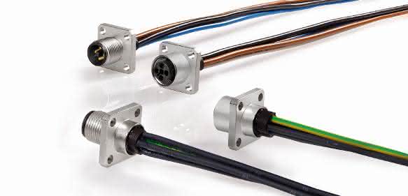 M12 Flanschsteckverbinder mit Vierkantflansch Franz Binder