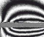 Magnetische Muster: Magnetische Flusslinien der per Ionenstrahl erzeugten Nano-Magnete. (Quelle: TU Dresden / Falk Röder )