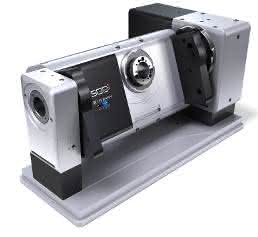 CNC-gesteuerter Drehtisch mit Gegenlager Lehmann-Drehtisch T1-510520.RR varioX1 (im Bild mit Motoranordnung LL)