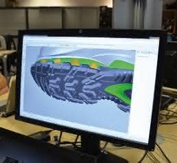 Konstruktion Schuhsohle Salomon druckt intern
