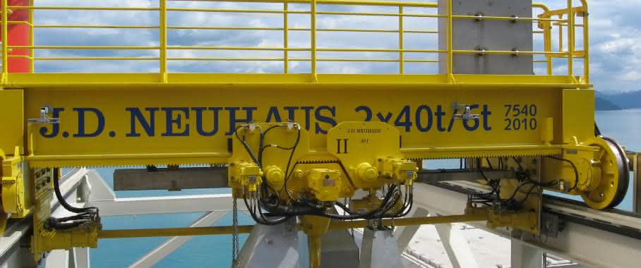 Hydraulische JDN-Krananlage Hydraulische JDN-Krananlage im Offshore-Einsatz