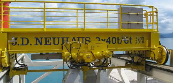 Hydraulische JDN-Krananlage Hydraulische JDN-Krananlage im Offshore-Einsatz