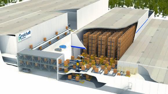 Künftigen Distributionszentrums bei Reichelt Elektronik