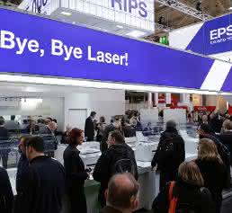 Epson Messestand - bye bye Laser