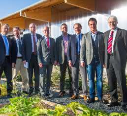 Der Vereinsvorstand (von links): Prof. Dr. Klaus Sandmann, Prof. Dr. Reiner Clement, Dr. Raffael Knauber, Bert Spilles, Karl-Friedrich Ley, Stefan Franceschini, Alexander Krings und Prof. Dr. Gerhard Schiefer. (Foto: Volker Lannert / Uni Bonn)