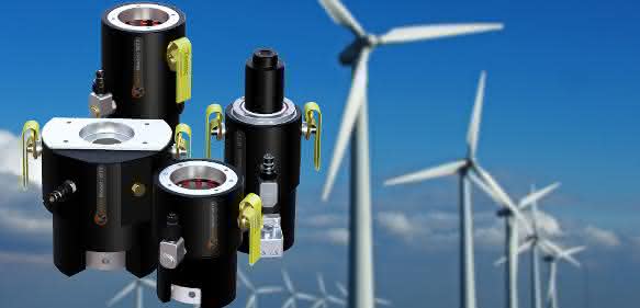 Hydraulische Vorspannzylinder von Atlas Copco Montage des Turmflansches einer Windkraftanlage