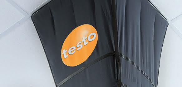 testo 420: Volumenstrom-Messhaube für das Einregeln der Volumenströme an großen Luftein- und -auslässen