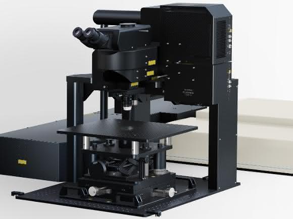 FluoView FVMPE-RS Multiphotonen-Laser-Scanning-Mikroskop mit Gantry-Mikroskopstativ