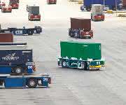 Terex® Gottwald Containertransportfahrzeuge Terex® Gottwald Containertransportfahrzeuge mit hydraulische Achssteuerung HNC100-3x von Rexroth