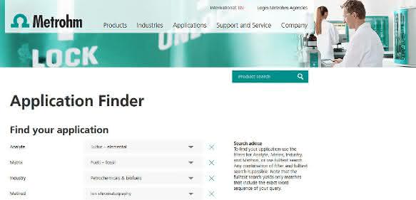 Metrohm Applikationsdatenbank