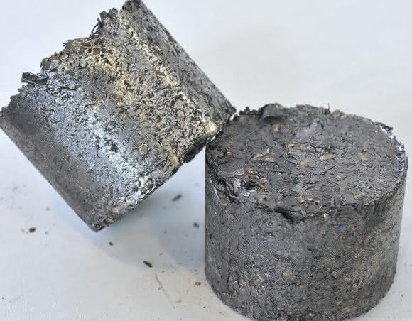 Brikettierte Späne Späne-Brikett
