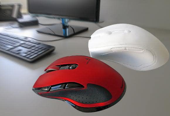 Prototyp PLA Prototyp HAMA PC-Maus aus weißem PLA