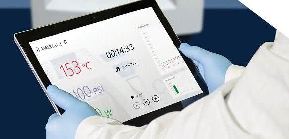 App zur Steuerung der Mars 6 Mikrowellen-Laborgeräte