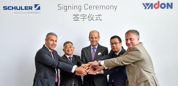Schuler Yangzhou Vertragsunterzeichnung