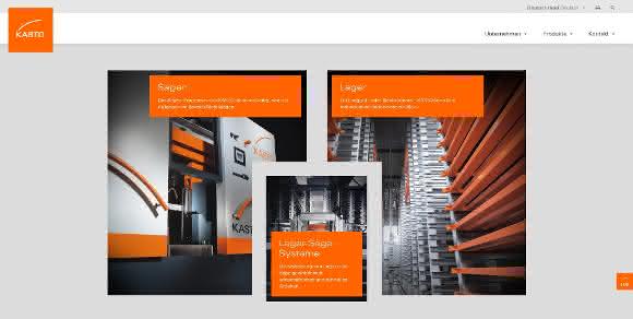 Kasto Webseite mit Produktkonfigurator Kasto Homepage