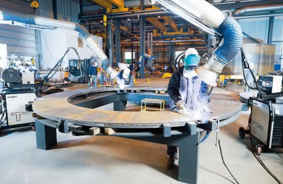 EWM-Schweißverfahren Force Arc Ringsegmente verbinden mit dem EWM-Schweißverfahren Force Arc