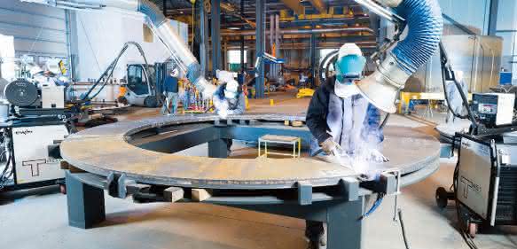 EWM-Schweißverfahren Force Arc Ringsegmente verbinden mit dem EWM-Schweißverfahren Force Arc