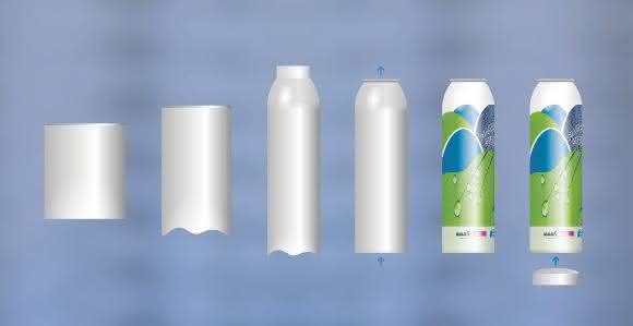 Fertigungsablauf der Aerosoldose Fertigungsablauf der Aerosoldose