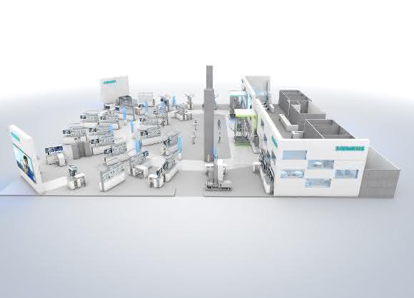 Siemens Messestand auf der Achema Siemens zeigtLösungen für die Prozessindustrie