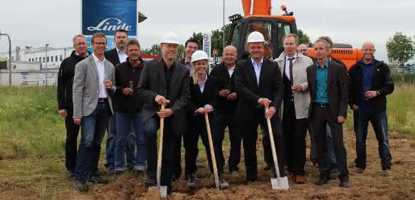 Spatenstich für den ersten Gas & More Standort von Linde im Rhein-Main-Gebiet Spatenstich Linde-Filiale Gases & More