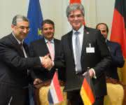 Vertragsunterzeichnung Siemens-Ägypten in Berlin