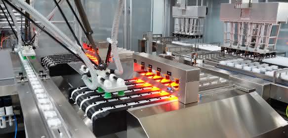 Feedplacer auf der Achema Feedplacer LDF von Bosch Rexroth Packaging