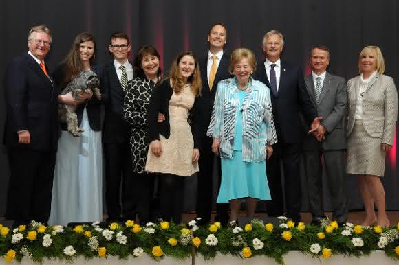 Ursula Ida Lapp mit Familie im Ursula-Ida-Lapp-Saal