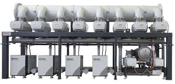 Modulares Vakuumsystem Oerlikon Leybold Vacuum Stahlentgasung ATEX
