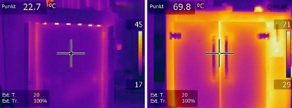 Thermografie Alter Ofen - Neuer Ofen