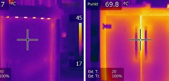Thermografie Alter Ofen - Neuer Ofen