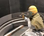 Glasperlstrahlen in der neuen Kabine