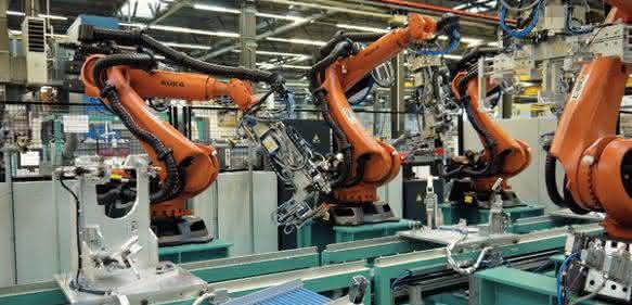 Mehrroboter-Anlage von Bielomatik Leuze