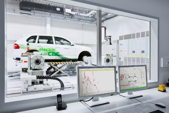 Siemens-Prüfstand am Standort Erlangen Siemens-Prüfstand Business Unit eCar Powertrain Systems