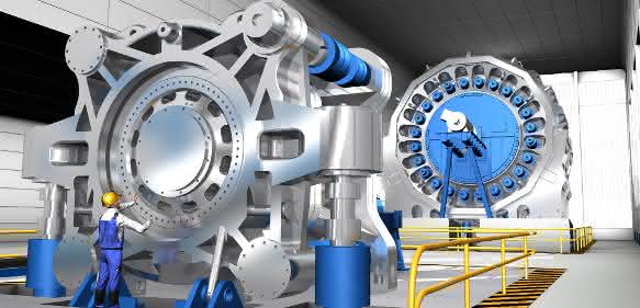SKF Prüfstand zum Testen von Großlagern