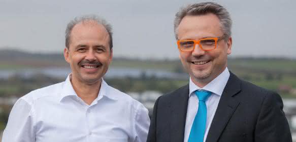 Michael Finkler (links), Vorstand der ALPHA Business Solutions AG und künftiges Mitglied der Konzerngeschäftsleitung der proALPHA Business Solutions GmbH und rechts: Dr. Friedrich Neumeyer, CEO der proALPHA Gruppe