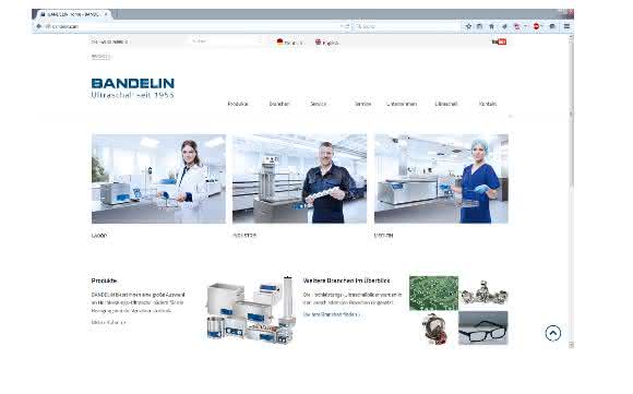 Ultraschallgeräte von Bandelin Website Bandelin
