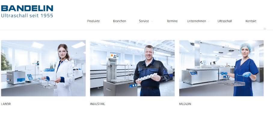 Ultraschallgeräte von Bandelin Website Bandelin