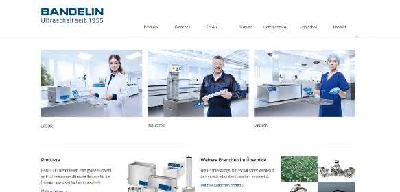 Ultraschallgeräte von Bandelin Website Bandelin
