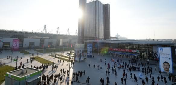 Messe Hannover Eingang zur Cebit Cebit 2015 Messeeingang