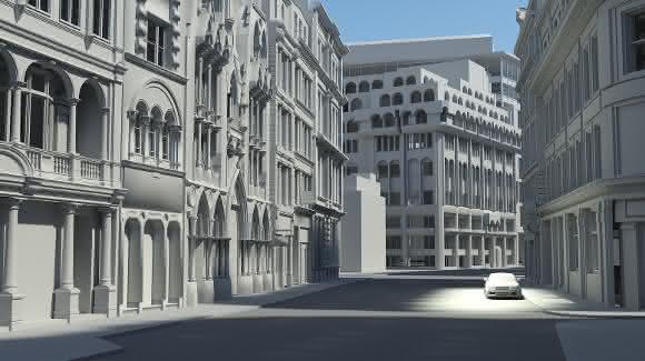 NVIDIA Software berechnet Simulation eines Death Ray auf Fahrzeug